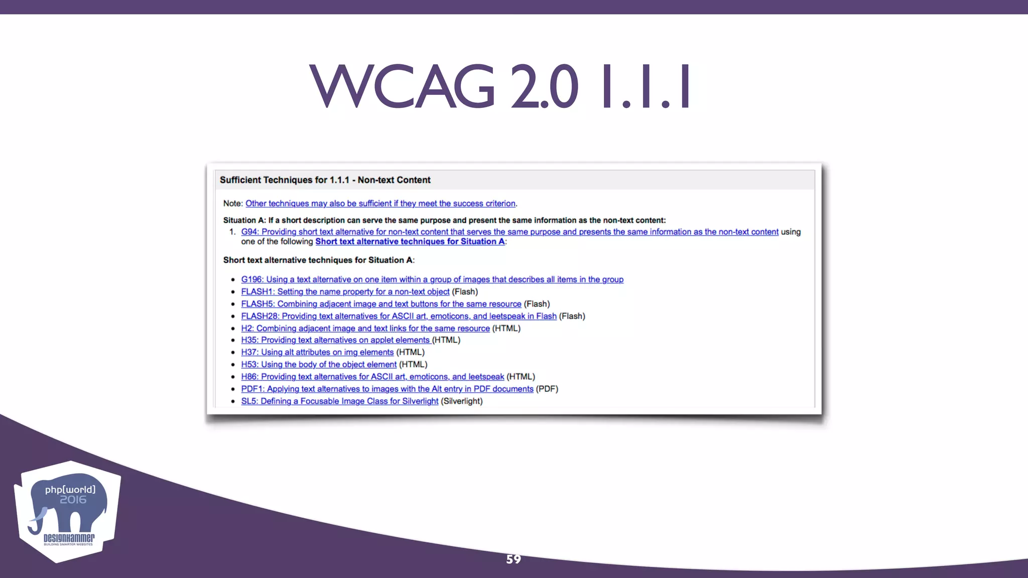 WCAG 2.0 1.1.1
59
 