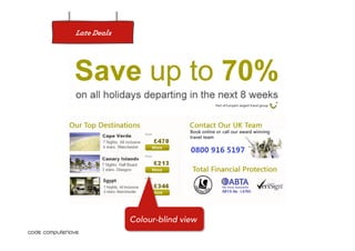 Late Deals




             Colour-blind view
 