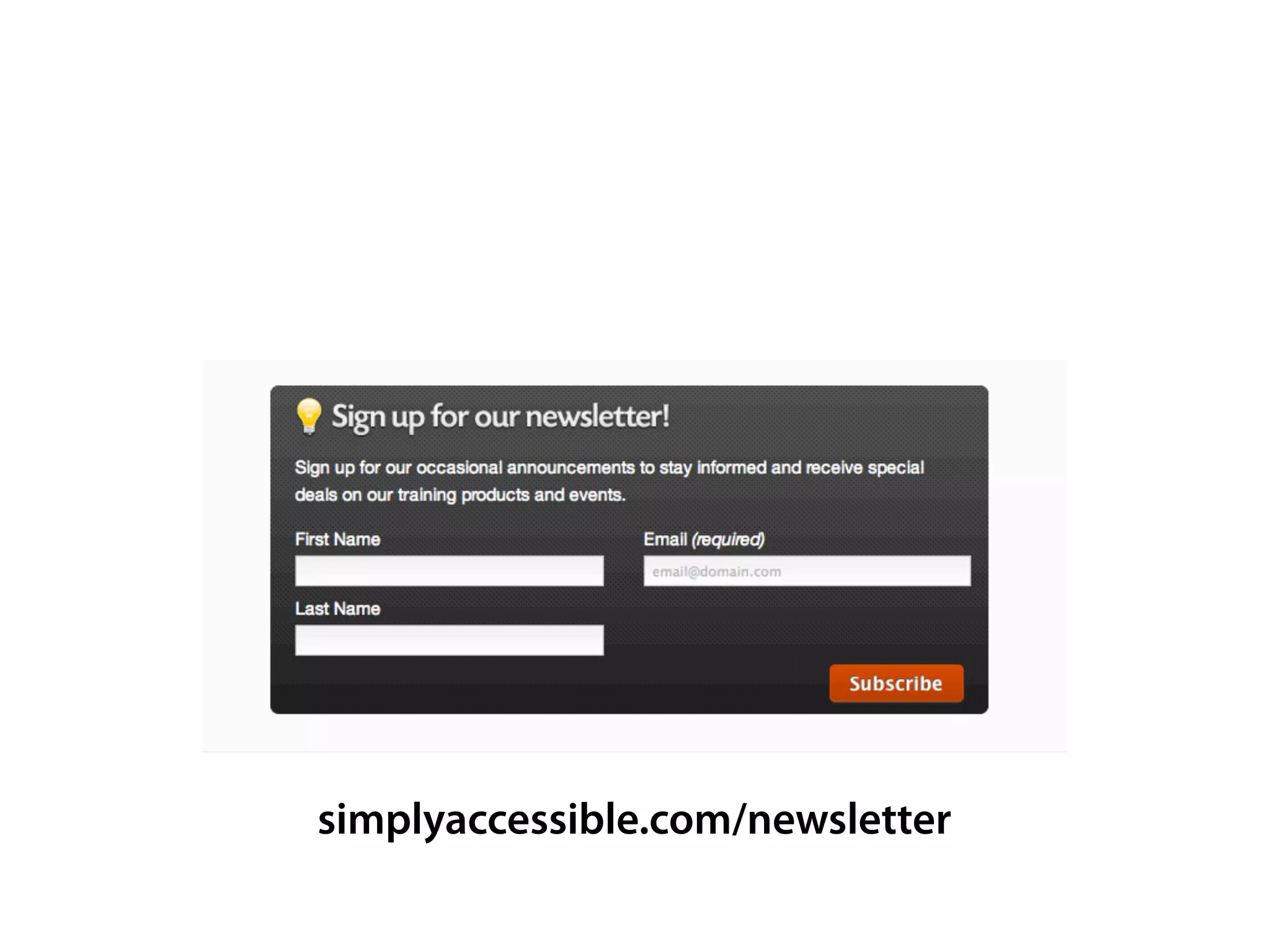 simplyaccessible.com/newsletter
 