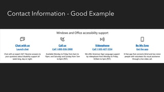 Contact Information - Good Example
 