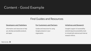 Content - Good Example
 