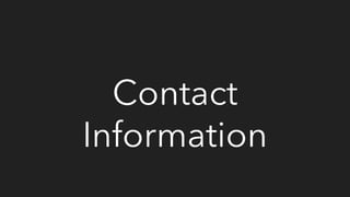 Contact
Information
 
