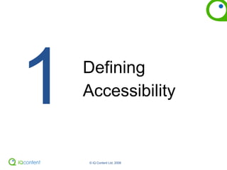 Defining Accessibility 1 