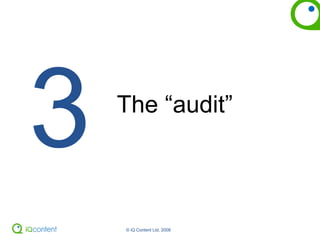 The “audit” 3 