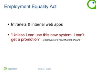Employment Equality Act ,[object Object],[object Object]