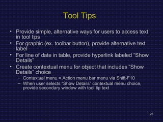 Accessible Java Application User Interface Design Guidelines | PPT