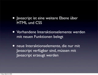 Accessible Javascript mit Frameworks - Best of Accessibility 2008