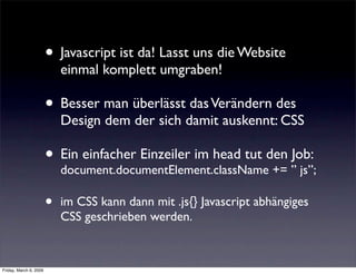 Accessible Javascript mit Frameworks - Best of Accessibility 2008