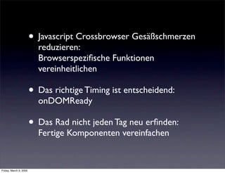 Accessible Javascript mit Frameworks - Best of Accessibility 2008