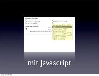 Accessible Javascript mit Frameworks - Best of Accessibility 2008