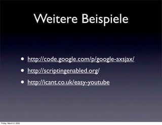 Accessible Javascript mit Frameworks - Best of Accessibility 2008