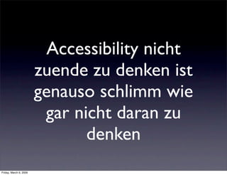 Accessible Javascript mit Frameworks - Best of Accessibility 2008