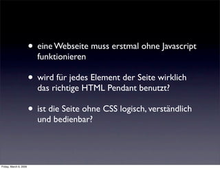 Accessible Javascript mit Frameworks - Best of Accessibility 2008