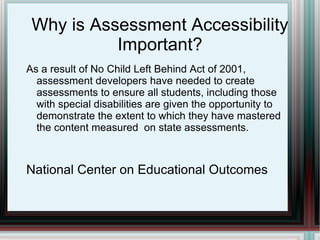 Accessible assessments | PPT