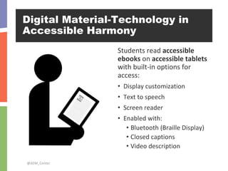 Accessible Educational Materials as a Foundation for UDL | PPTX