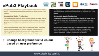 www.visability.com.au
Reflowable: Amy & Kavitha
 