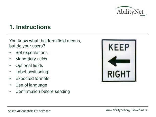 building accessible forms abilitynet accessibility webinar 26 feb 20 accessible form