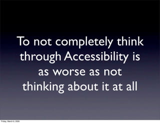 Accessible Javascript using Frameworks - Barcamp London 5