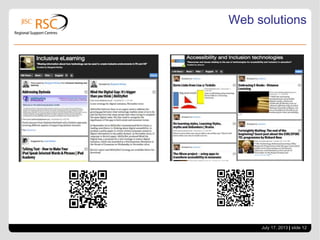 July 17, 2013 | slide 12
Web solutions
 