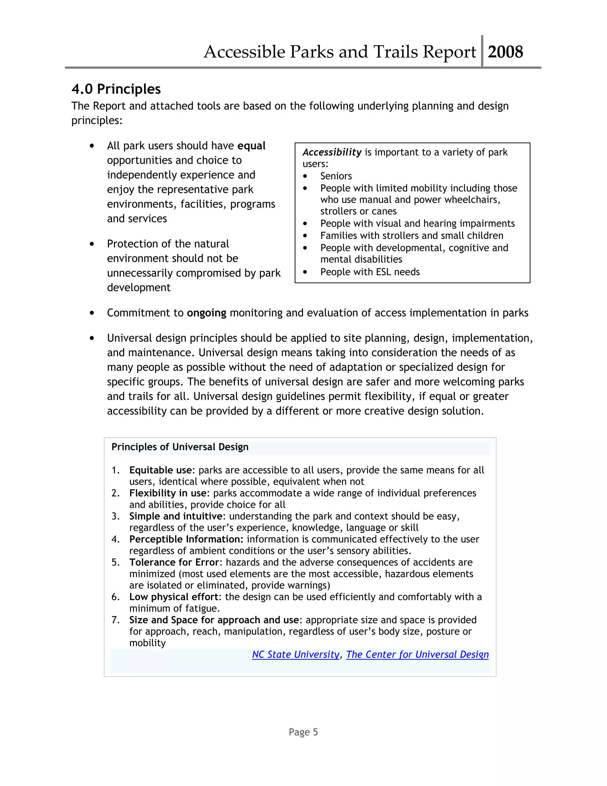 Canada: Accessible Parks Final Report | PDF