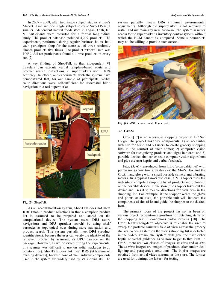 Accessible Shopping Systems for Blind and Visually Impaired Individua…