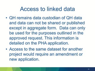 Accessing and using linked health data | PPTX
