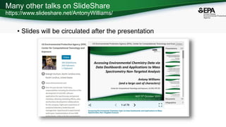 Many other talks on SlideShare
https://www.slideshare.net/AntonyWilliams/
• Slides will be circulated after the presentation
 