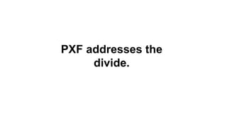 PXF addresses the
divide.
 