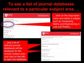 Accessing Journal Databases | PPTX
