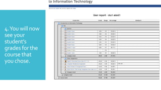 4.You will now
see your
student’s
grades for the
course that
you chose.
 