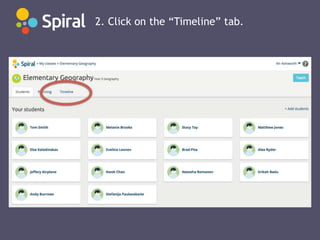 2. Click on the “Timeline” tab.