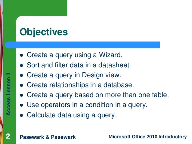 Access lesson 03 Creating Queries