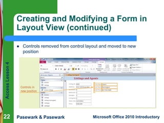 Access lesson 04 Creating and Modifying Forms | PPT