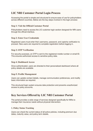 Lic Interface Access LIC NRI Customer Portal Login Process and Key Services.pdf