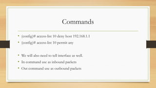 Comprehensive Guide to Access Control Lists in Networking | PPTX