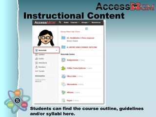 Instructional Content




 Students can find the course outline, guidelines
 and/or syllabi here.
 