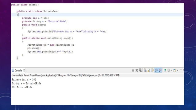 Access modifier and inheritance | PPT
