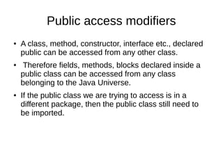 Access modifiers in java | PPT
