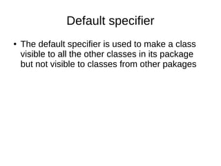 Access modifiers in java | PPT