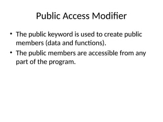 Comprehensive Guide to Access Modifiers in C++: Public, Private, and ...