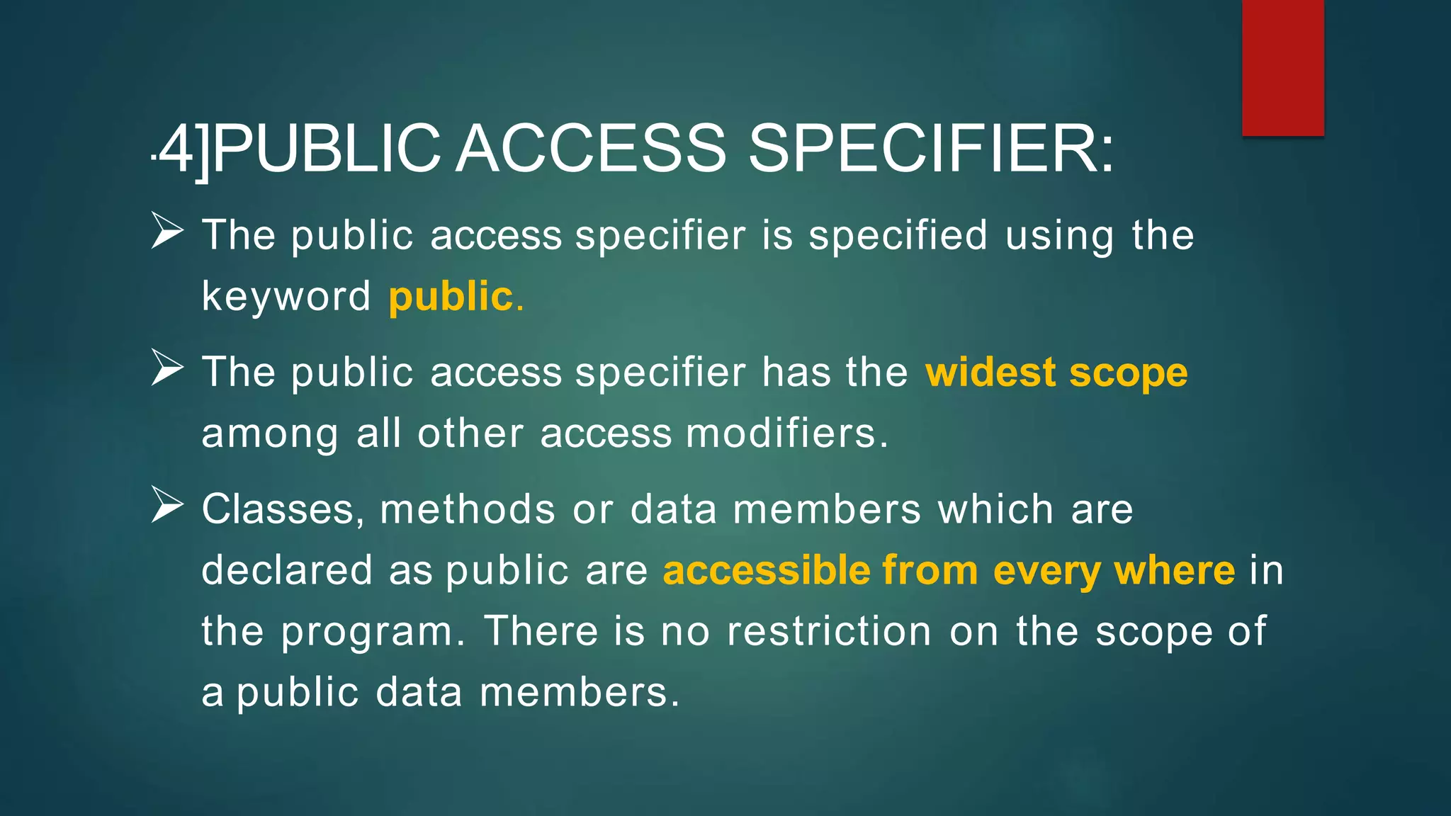 Access modifiers in java | PPT