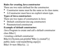 Explore Java's access modifiers, method types, and constructors with ...