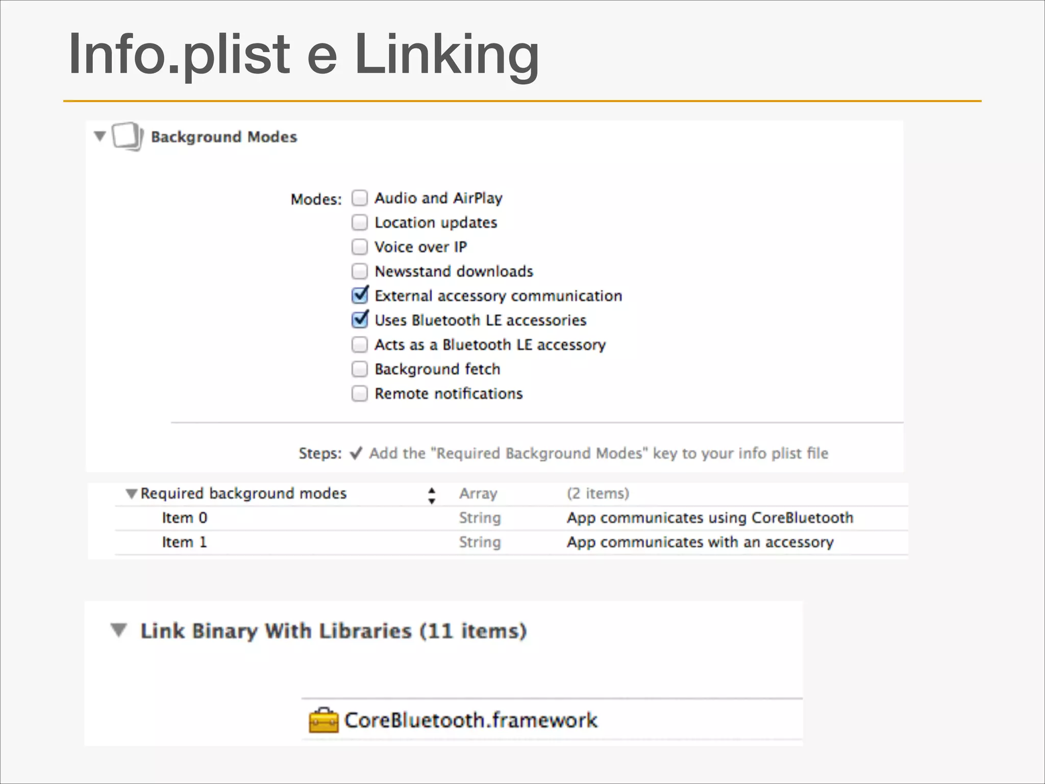 Info.plist e Linking

 