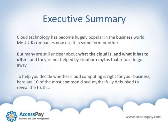 10 common cloud computing myths what goes in an executive summary of a report