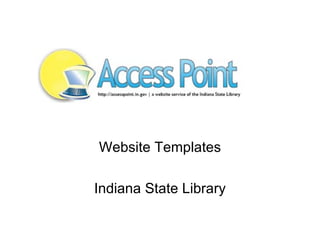 Website Templates Indiana State Library 