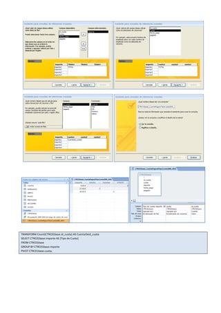 TRANSFORM Count(CTRC01base.id_cuota) AS CuentaDeid_cuota
SELECT CTRC01base.importe AS [Tipo de Cuota]
FROM CTRC01base
GROUP BY CTRC01base.importe
PIVOT CTRC01base.cuota;
 