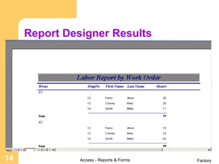 AIA101.3.Access Reports And Forms | PPT