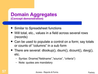 AIA101.3.Access Reports And Forms | PPT