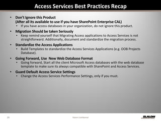 Access Services in SharePoint 2010 - All You Need to Know | PDF ...
