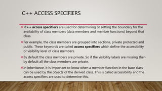 Access specifier | PPT